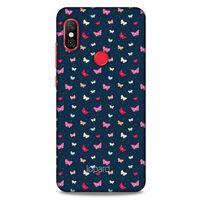 Xiaomi Mi A2 Lite Kılıf Kelebek Etkisi (42) Rugged Armor Kılıf Mor Pembe