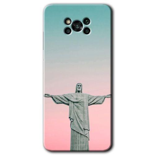 Poco x3 NFC Kılıf Baskılı Kapak - Rio + 5D Tam Kaplayan Cam