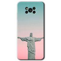 Poco x3 NFC Kılıf Baskılı Kapak - Rio + 5D Tam Kaplayan Cam
