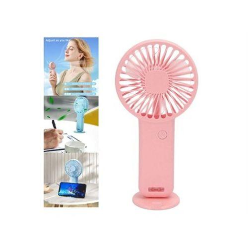 Mini Fan,Telefon Tutucu,Portatif El Vantilatörü Pembe  9,3X19Cm Usb Şarjlı El Fanı