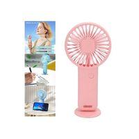 Mini Fan,Telefon Tutucu,Portatif El Vantilatörü Pembe  9,3X19Cm Usb Şarjlı El Fanı