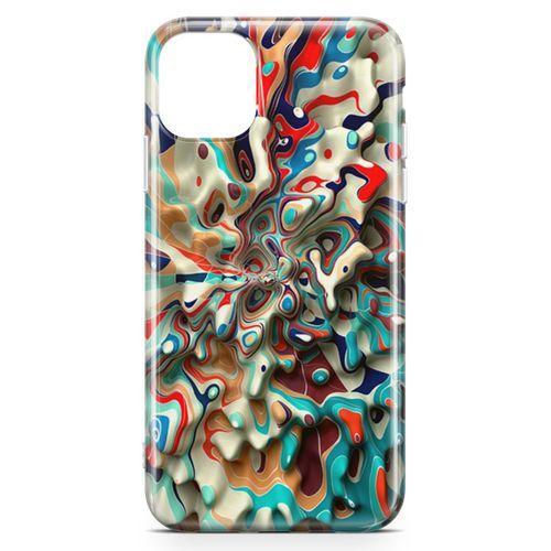 Apple iPhone 11 Kılıf Mermer Cam Göbeği Arka Kapak Koruma Desenli Full Koruyucu