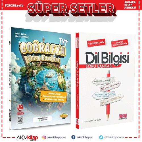 Coğrafya Gurmesi TYT Coğrafya ve AKM Dil Bilgisi Soru Bankası Seti 2 Kitap