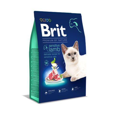 Brit Premium By Nature Hassas Sindirime Sahip Kediler İçin, Kuzu Etli Kuru Mama 8 kg