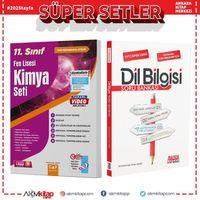 Çap Yayınları 11.Sınıf Fen Lisesi Kimya Seti ve AKM Dil Bilgisi Soru Bankası Seti 2 Kitap
