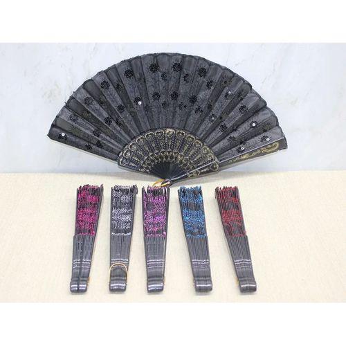 Plastik Pullu Yelpaze Siyah Renk