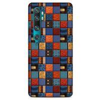 Xiaomi Mi Cc9 Pro Kılıf Patchwork (16) Kalın Kılıf Turuncu Mavi