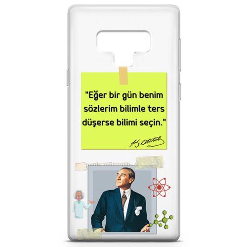 Samsung Galaxy Note 9 Kılıf Caps Atatürk Arka Kapak Koruma Desenli Full Koruyucu
