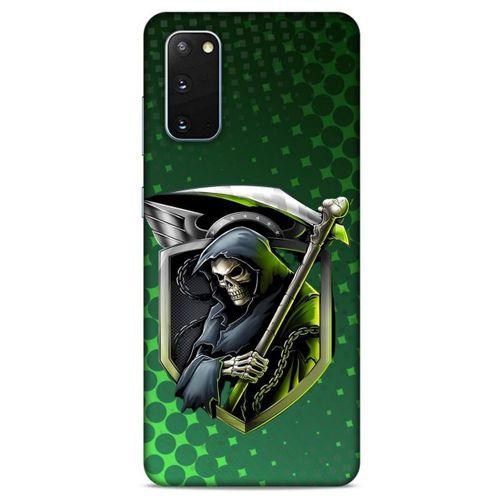 Samsung Galaxy S20 Uyumlu Kılıf Motorsiklet (29) Arka Koruma Kılıfı Kurukafa