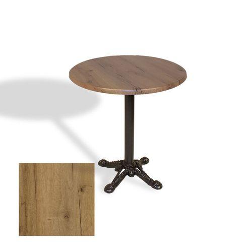 Dockers Çipa Döküm Ayak Yuvarlak Masa Çap 80cm - (Werzalit, Wermodin ve Allzalit Tabla) - Canyon Palace Oak