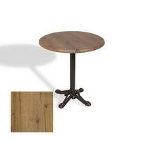 Dockers Çipa Döküm Ayak Yuvarlak Masa Çap 80cm - (Werzalit, Wermodin ve Allzalit Tabla) - Canyon Palace Oak