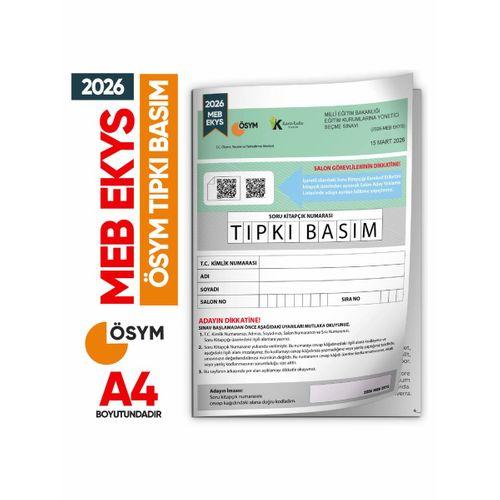 2026 MEB-EKYS(MEB-AGS Uyumlu)ÖSYM Çıkmış Soru Tıpkı Basım Deneme Sınavı Türkiye Geneli Soru Fasikülü