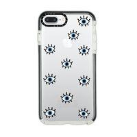 iPhone 8 Plus Casetify Nazar Gözler Desenli Anti Shock Premium Silikonlu Siyah Kenar Detaylı Telefon