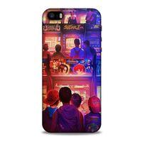 Retro (33) Desen Hybrid Kılıf Renkli Apple Iphone 5S Kılıf