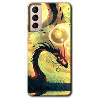 Samsung Galaxy S21 Plus Kılıf HD Desen Baskılı Arka Kapak - Digital Dragon