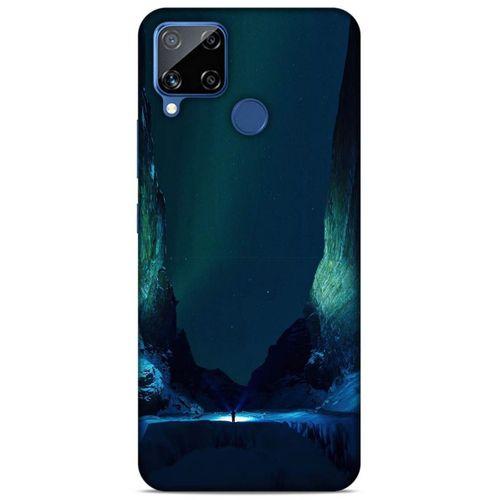 Lopard Oppo Realme C15 Uyumlu Kılıf Gece'S (13) Silikon Kap Yeşil