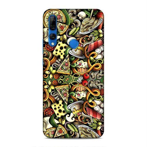 Huawei Y9 Prime 2019 Kılıf İtalyan Yemekleri Doodle Arka Kapak Silikon Koruma Full Koruyucu