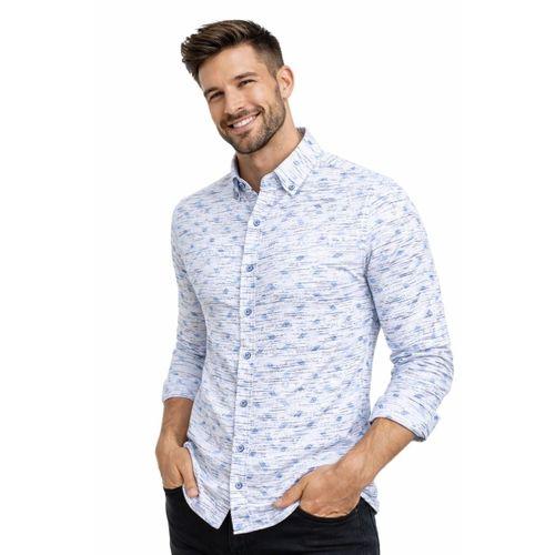 Erkek Silim Fitt Çizgili Uzun Kol Gömlek BGL-ST02982