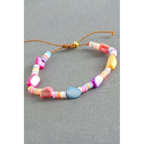 Kırık Doğaltaş Fimo Boncuk Bileklik