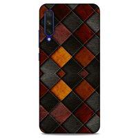 Xiaomi Mi A3 Kılıf Patchwork (1) Kılıfı Kahverengi Bordo