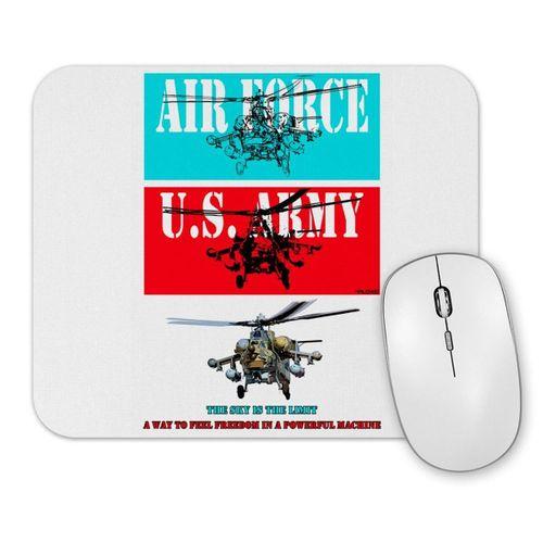 Flying Military Helicopter Army Mouse Pad