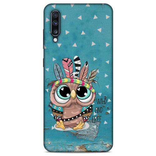 Animax Mavi Kızılderili Baykuş Samsung Galaxy A70s Kılıf Desenli Silikon