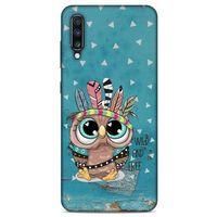 Animax Mavi Kızılderili Baykuş Samsung Galaxy A70s Kılıf Desenli Silikon