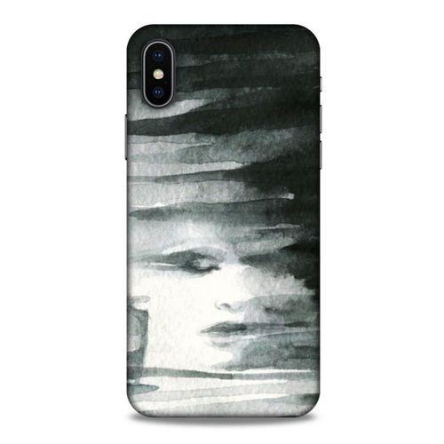 Apple iPhone XS Kılıf Depresyon (13) Silikon Kap Mor Turuncu