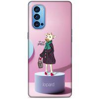 Oppo Reno 4 Pro Kılıf FunnyMaX (8) Baskılı Kılıf Pembe Mavi
