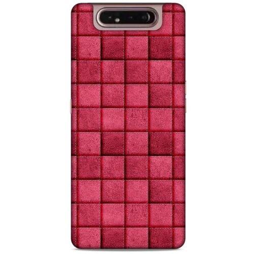 Samsung Galaxy A80 Kılıf Patchwork (29) Arka Koruma Kılıfı Pembe