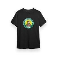 Monsta X Hyungwon Memebucks Coffee Siyah Kısa kol Erkek Tshirt