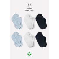 Bistyle Bistyle Basic Penye Sneakers Çorap 6'Lı BS20101B Ekru Gri Siyah