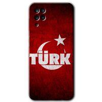 Potkal Hediye Fabrikası Samsung Galaxy A12 Kılıf HD Desen Baskılı Arka Kapak - Ayyıldız Türk