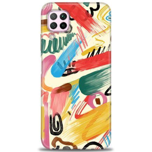 Huawei P40 Lite Kılıf HD Baskılı Kılıf - Sanat + Tam Ekran Koruyucu