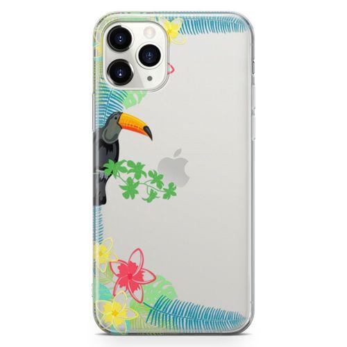 Apple iPhone 11 Pro Max Kılıf Tukan Kuşu Arka Kapak Koruma Desenli Full Koruyucu