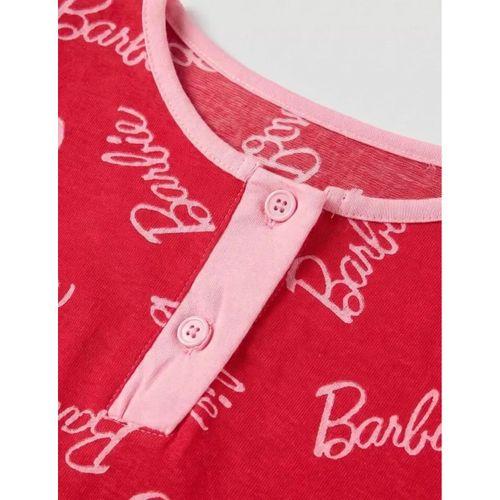 6/14 Yaş Yazı Baskılı Pamuk Penye Çocuk Pijama Takımı