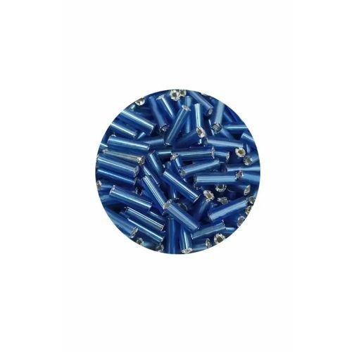 Uzun Boru Kesme Boncuk Çap 2mm Uzunluk 10 mm - 20 Gram - Mavi - BNC242