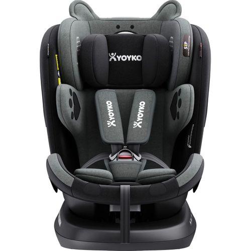 Yoyko Bear 360 Derece Dönebilir Yatabilir 0-36 Kg Isofixli Oto Koltuğu Gri
