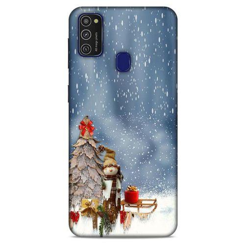 Samsung Galaxy M21 Kılıf Snowix (5) Koruma Kabı Gri Beyaz