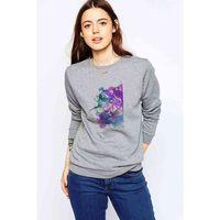 Anime Attack On Titan Baskılı Gri Kadın Sweatshirt