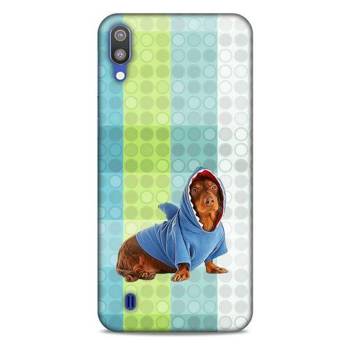 Samsung Galaxy M10 Kılıf Köpek Kıyafetleri (43) Thin Fit Kılıf Cocker Kapişonlu Eşofman