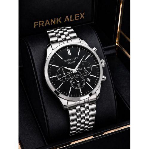 Frank Alex Design Erkek Kol Saati Çelik Kordon Takvimli Kadran Şık Premium 2 Yıl Garantili E07273.2