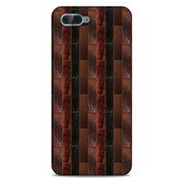 Oppo Rx17 Neo Kılıf Patchwork (8) Baskılı Kılıf Siyah Kahverengi