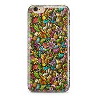 Apple iPhone 6 6s Kılıf Happy Doodle Arka Kapak Koruma Desenli Full Koruyucu