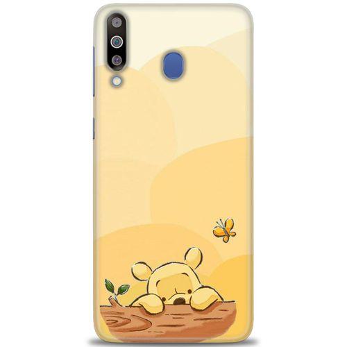 Samsung Galaxy M30 Kılıf HD Baskılı Kılıf - Winnie ve Kelebek + Tam Ekran Koruyucu