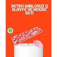 Retro Tarz Bluetooth 5.1 Klavye – Win/osx/android/ios Uyumlu