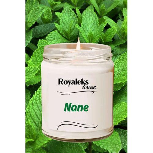 Doğal Özel Seri Kokulu Dekoratif Kavanoz Mum 210 cc - Nane Esansı - RYL