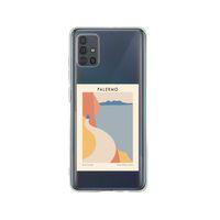 Samsung A71 Palermo Desenli Premium Şeffaf Silikon Kılıf