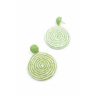 Kumaş Sarmal Küpe - Yeşil