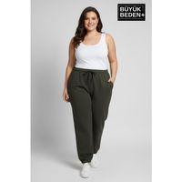 Kadın Büyük Beden Paça Lastikli İki İplik Rahat Kalıp ince Eşofman Altı SPR26BEAK951